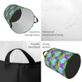 thumbnail image 4 of DouZhe Waterproof Collapsible Large Laundry Baskets, Whimsical Doodle Smile Girl Prints Circular Hamper with Handles, 4 of 6