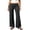 Dark Gray, variant on Women's Fold Over Waist Yoga Pants Stretch Side Tie Wide Leg Casual Lounge Trousers for Women