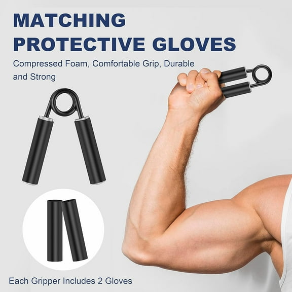 Grip Strength Trainer, Hand Grip Strengthener, Forearm Strengthening Devices Non-Slip Wrist Workout Trainer for Men Women Training Recovery, for Home Gym & Office(250LB)