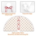 thumbnail image 4 of Yiaed Minimalist Crosshatch Dots Print Christmas Tree Skirt with Pom Pom Trim Christmas Tree Ornaments 30"/36"/48"-48", 4 of 7