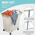 thumbnail image 3 of Mythinglogic Extra Large Laundry Hamper with Wheels, 320L Capacity, Steel Frame, Waterproof Oxford Cloth, 3 of 7