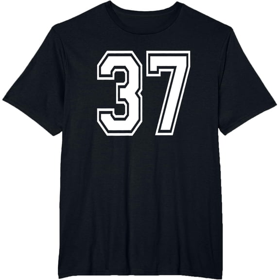 t-shirt Number 37 Birthday Gift Sports Player Team Numbered Jersey T-Shirt mens，black，women，funny，men，journey，Crew Neck, Short Sleeve,printing