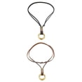 thumbnail image 1 of Cordón de Cadena de material cuero Ajustable para Hombre Colgante Vintage Collar de Círculos Yuyangstore Collar colgante retro de los hombres, 1 of 8