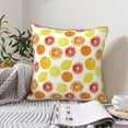 thumbnail image 6 of Haiem Lemon Orange Print Velvet Soft Solid Decorative Square Throw Pillow Covers Set with Elegant Piping Christmas Cushion Case for Sofa Bedroom Car-18"x18", 6 of 8