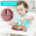 thumbnail image 3 of Silicone Dining Plate Infant Dinner Dinnerware Toddlers Adults Washable Eating Bowls Reusable Dish Tableware Household Pink, 3 of 6