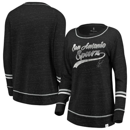 San Antonio Spurs Fanatics Branded Women's Dreams Sleeve Stripe Speckle Long Sleeve T-Shirt -