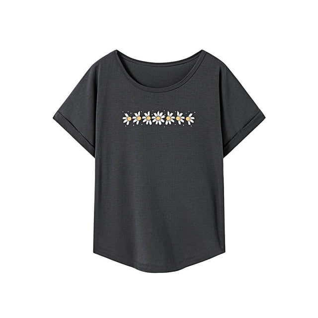 Camiseta para mujer Verano Moda Manga Corta Top para Calle Oficina Trabajo Camping XL