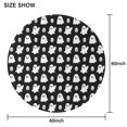 thumbnail image 6 of Happy Halloween Table Cover Waterproof Spillproof Round Table Covers Evil Pumpkin Ghost Table Cover for Halloween Party Decoration (70x70 inches), 6 of 6