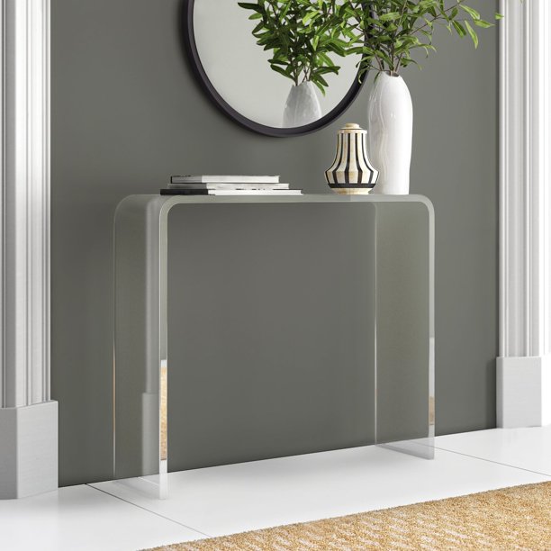 Tim Console Table, Gloss Finish Yes, Molded acrylic
