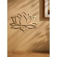 thumbnail image 2 of Large Modern Lotus Metal Wall Art Decor, Elegant Floral Metal Wall Hanging Ornament, Stylish Lotus Sculpture Wall Decoration Perfect for Living Room Indoor Home Decor to Enhance Interior Ambiance, 2 of 5