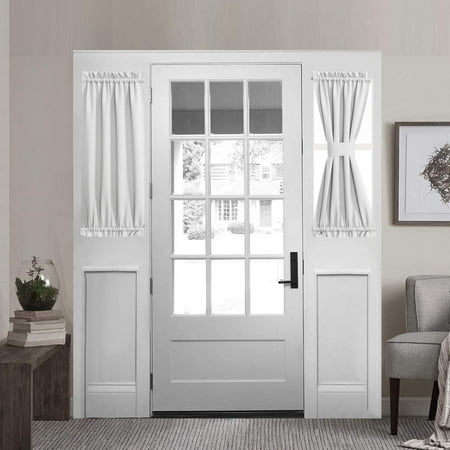 Rod Pocket French Door Curtain 25x40 Inch Patio Doors Panels Blackout D Curtains Room Darkening Single Panel Greyish White Canada Rod Pocket French Door Curtain 25x40, Patio Door Single Panel Curtain