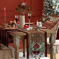 thumbnail image 2 of Christmas Table Runner  Tree Snowman Home Kitchen Dining Table Decoration Noel Gift Linen Tablecloth, 2 of 4