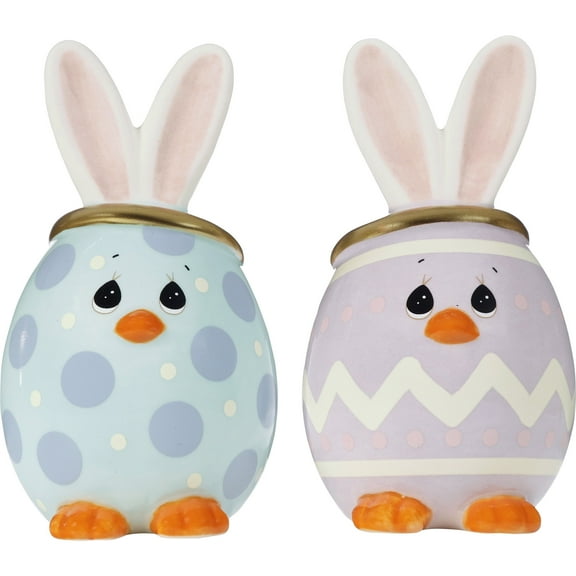 Precious Moments Angeled Eggs Easter Bunny Salt and Pepper Shakers, Count 1