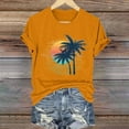 thumbnail image 6 of Tittly T Shirts for Women Graphic Tees Women's Loose Printed Short Sleeved Shirt Summer Casual Cotton Short Sleeved Shirt Tshirts Shirts Spring Tops for Women Orange 4XL, 6 of 6