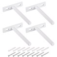 thumbnail image 1 of Unique Bargains 4Pack 4 Inch Wall Mounting Floating Shelf Bracket Blind Shelf Support, White, 1 of 7