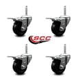 thumbnail image 2 of 3 Inch Phenolic Swivel 3/4 Inch Threaded Stem Caster Set with Total Lock Brake, 2 of 2