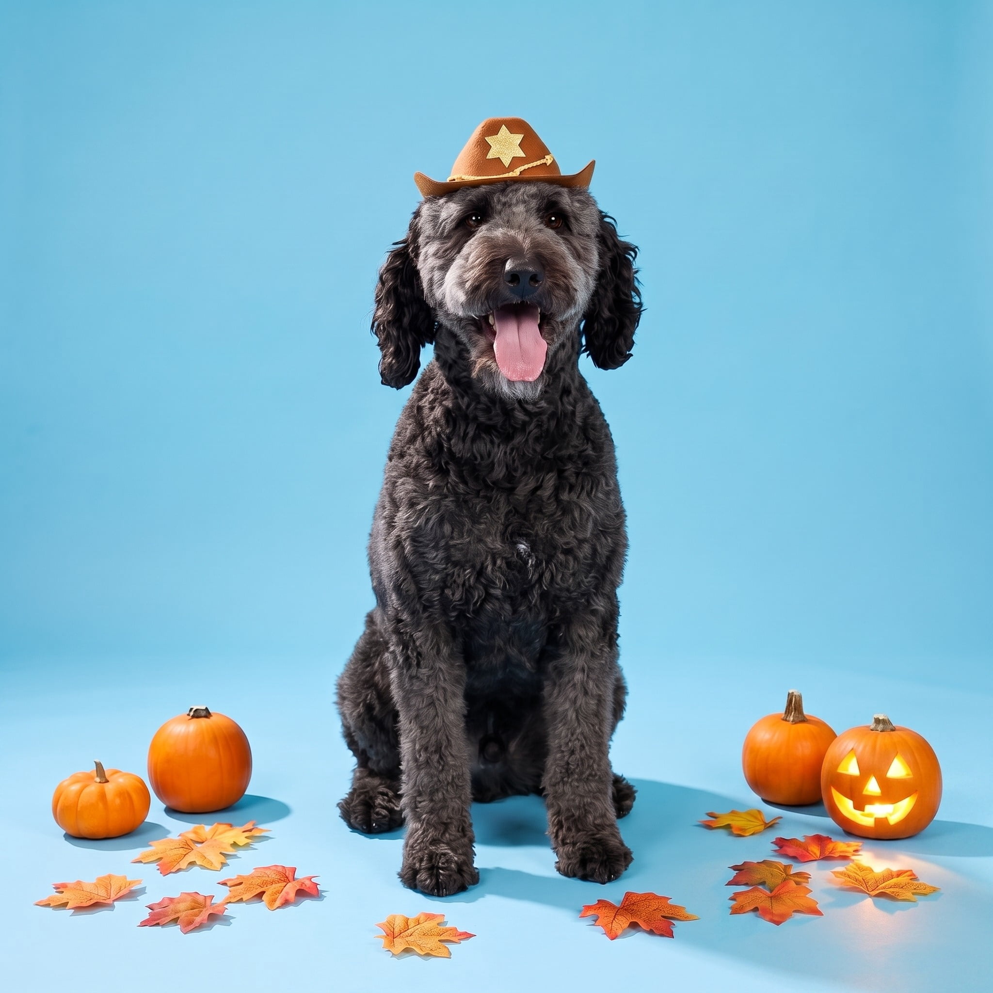 Vibrant Life Halloween Cowboy Hat Costume for Dogs, Brown, M/L