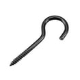 thumbnail image 3 of Uxcell 2" Screw Eye Hooks Self Tapping Screws Screw-in Hanger Eye-Shape  Hooks Black 12 Pack, 3 of 5
