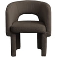 thumbnail image 3 of Meridian Furniture Emmet Brown Boucle Fabric Dining Chair / Accent Chair, 3 of 9