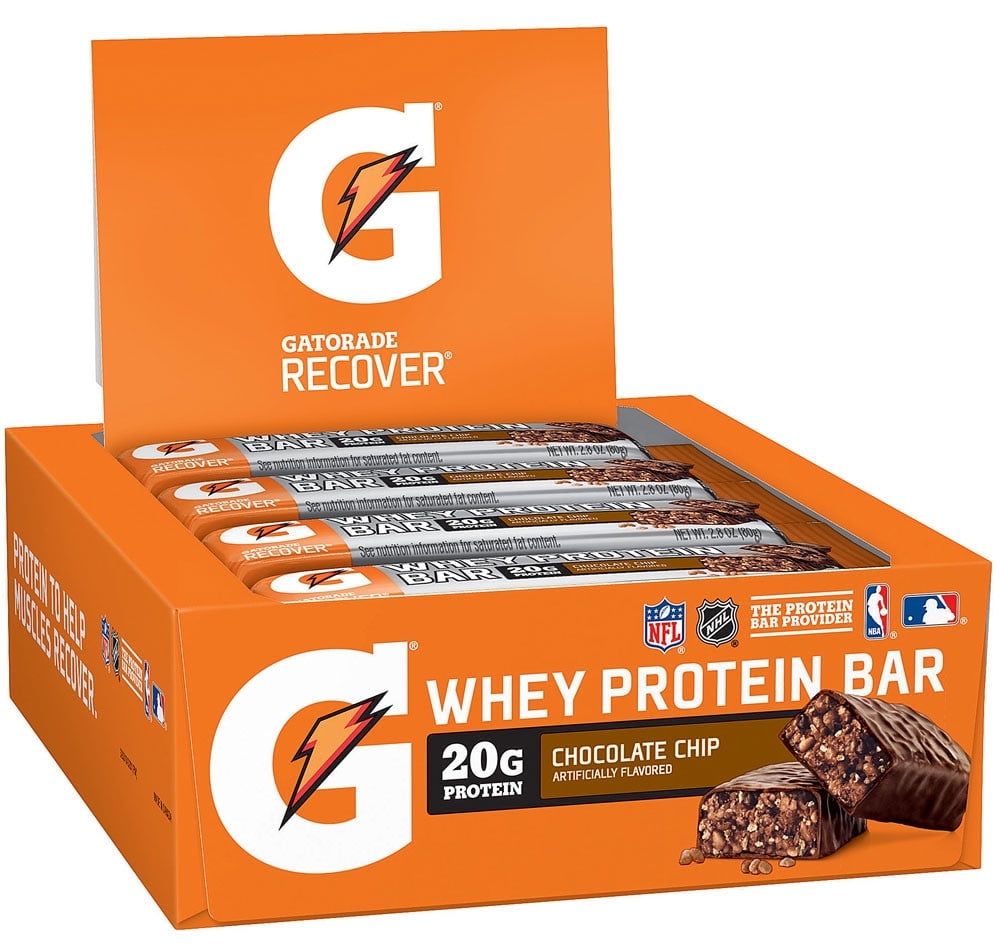 Gatorade Whey Protein Bar Chocolate Chip 12 Pack