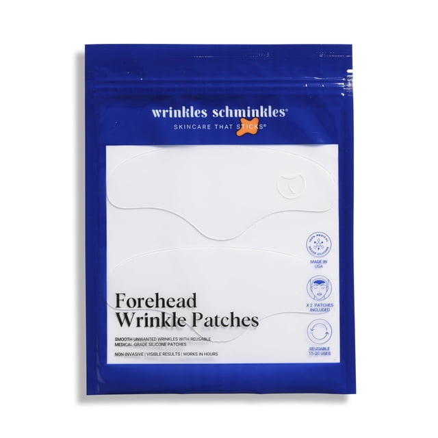 Wrinkles Schminkles Parches de silicona para arrugas de la frente, 2 unidades