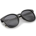 thumbnail image 4 of sunglassLA - Casual Metal Temple Square Lens Horn Rimmed Sunglasses 52mm - 52mm, 4 of 4