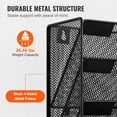 thumbnail image 5 of KFFKFFWall File Rack, 12-Slot Single Piece Mesh Wall Organizer, Metal Magazine, Mail, Document & Paper Storage Holder, Wall Attachable with Name Label, Ideal for Office, Home & School Use, 5 of 9