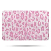 Pink and Pink Of Leopard Print Bathroom Rugs Mat,Non Slip Microfiber Bathroom Rug,Rubber Backing,Soft Bathroom Mats for Bathroom Floor,Tub and Shower,17x27in(43x68cm)