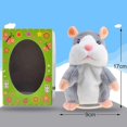 thumbnail image 2 of Peluche de Hámster Parlante Juguetes de Peluche Divertidos para Niños KAIYANG Marrón, 2 of 5