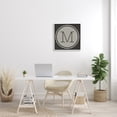 thumbnail image 2 of Stupell Industries Modern J Initial Round Elevator Key Shape Typography Painting White Framed Art Print Wall Art, 24 x 24, 2 of 7