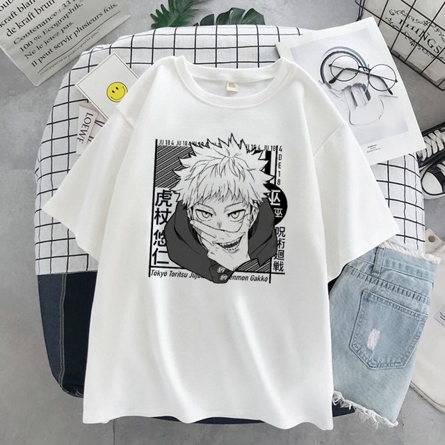 Anime jujutsu kaisen graphic unisex camiseta de manga corta para mujerpangjing