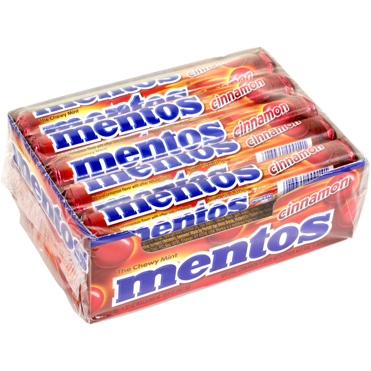 Mentos Cinnamon Chewy Mints 1 32 Oz 15 Count Walmart Walmart