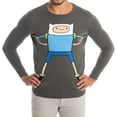thumbnail image 1 of Adventure Time Finn Adult Gray Knit Sweater X-Large, 1 of 1