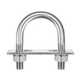 thumbnail image 1 of Unique Bargains Round U-Bolts 3 Sets 40mm Inner Width 69mm Length M10 with Nuts and Plates, 1 of 5