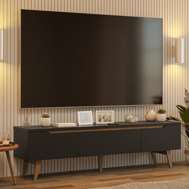 Mueble Mesa Para Tv Rack Madesa Toronto Hasta 80' Negro