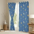 thumbnail image 3 of Homewish Cartoon Outer Space Blackout Curtains Set of 2 (52x84 Each), Astronaut Rocket Planet Window Curtains, Teens Kids Boys Girls Curtains and Drapes, Living Room Curtains Decor, 3 of 5