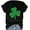 Black-03, variant on St Patricks Day Shirt Women Lucky Shamrock T-shirt
