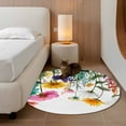 thumbnail image 2 of Round Rugs 3Ft, Spring Floral Round Area Rug Washable Indoor Throw Carpet, Yellow Pink Flowers Farmhouse Botanical Small Non Slip Circle Rug for Bedroom Living Room Home Decor Aesthetic, 2 of 8