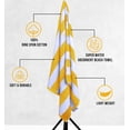 thumbnail image 4 of Utopia Towels 4 Pack Cabana Stripe Beach Towel, 30 by 60 Inches, Oversized 100% Ring Spun Cotton Pool Towels, Highly Absorbent Quick Dry Bath Towels for Beach, and Swim, Yellow, 4 of 8