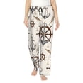 thumbnail image 1 of Fotbe Anchor with Rope Pantalones de Pijama para Mujer, Pantalones de Dormir, Pantalones Pj con Cordón y Bolsillos-Small, 1 of 6
