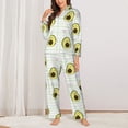 thumbnail image 2 of Hirioo Avocado of a Hear for Women's Pajama Sets 2 Piece Pjs Women's Long-Sleeved Pajama Set Button Down Sleepwear,S-XXL-Large, 2 of 7