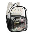 thumbnail image 2 of PVC Transparent Backpacks Clear Backpack for Travel and Outings Cute Pink and Blue Flowers, 2 of 7