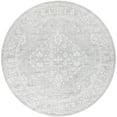 thumbnail image 2 of Nourison Astra Machine Washable 7'10" x Round Light Grey Vintage Indoor Rug, 2 of 9