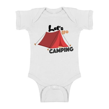 

Awkward Styles Let s Go Camping Bodysuit Short Sleeve for Newborn Baby Gifts for 1 Year Old Baby Boy Baby Girl Camp Tent Outfit Funny Gifts for Nature Lover Cute Camper One Piece Top