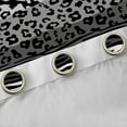 thumbnail image 4 of Castle Fairy Animal Cheetah Zebra Print Curtains Pack of 2 (42x84 Each) for Female Men,Black Grey Curtains Blackout,Abstract Geometric Stripes Bedroom Curtains,Ultra Soft Home Decor, 4 of 6
