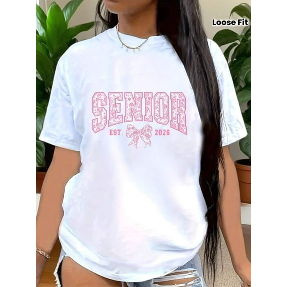 Class Of 2026 Senior Shirt Officially A Senior My Last First Day T-Shirt Graduation Year Tee High School Back To School Shirt