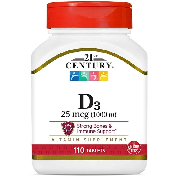 21st Century D-1000, Maximum Strength D3 Tablets, 110 Ea