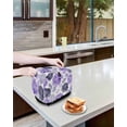 thumbnail image 3 of Purple Ombre Spring Floral Small Toaster Cover 2 Slice, Kitchen Appliance Covers, Summer Botanical Flowers Toaster Oven Cover with Loop, Bread Machine Cover Polyester Dust Cover Protection, 3 of 4