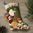thumbnail image 2 of Bucilla Felt Applique Christmas Stocking Kit, Let There Be Peace, 18", 2 of 6