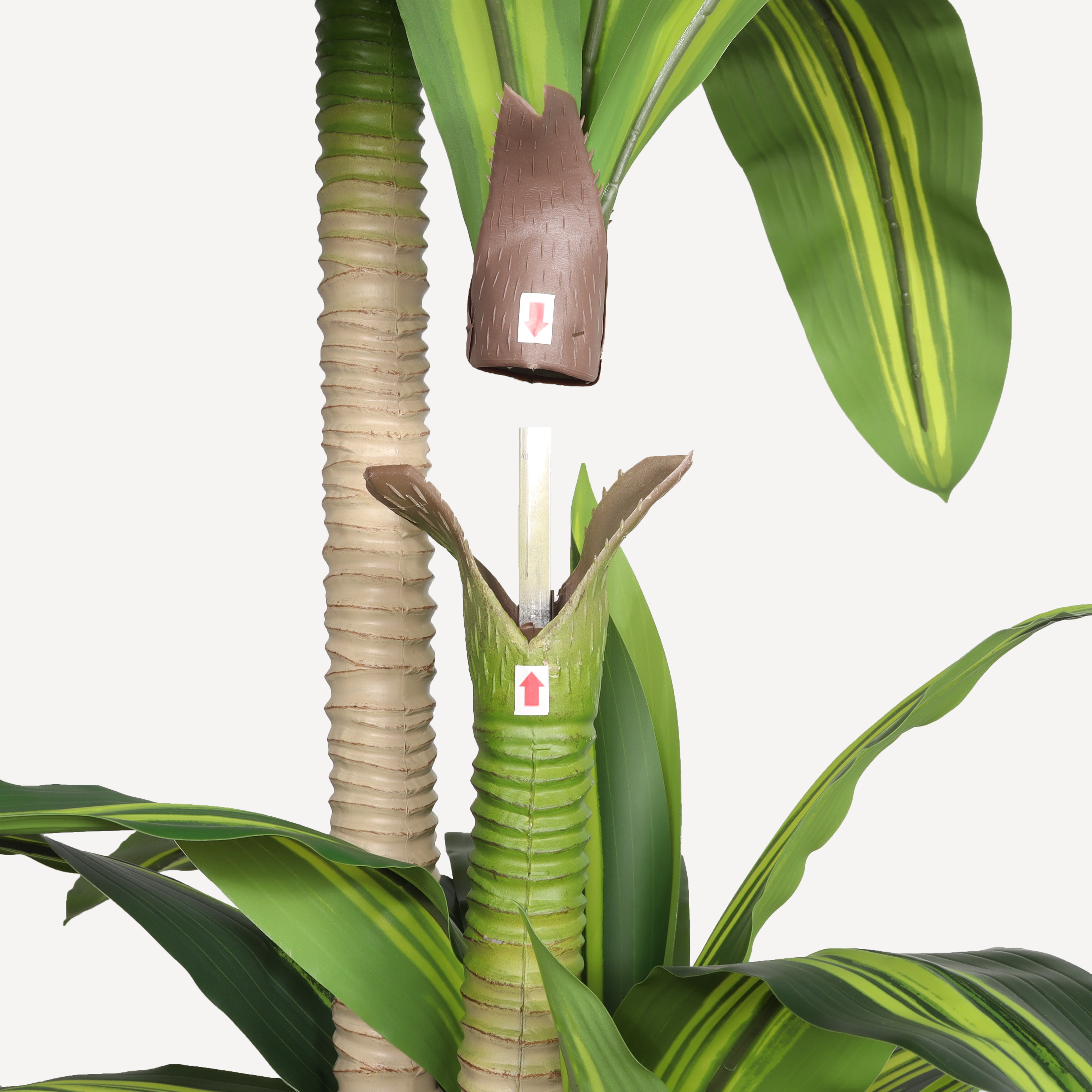 6FT Artificial Dracaena Tree with Black Plastic Pot,Faux Plants Indoor Outdoor Decor,Silk Plants for Home Decor Office